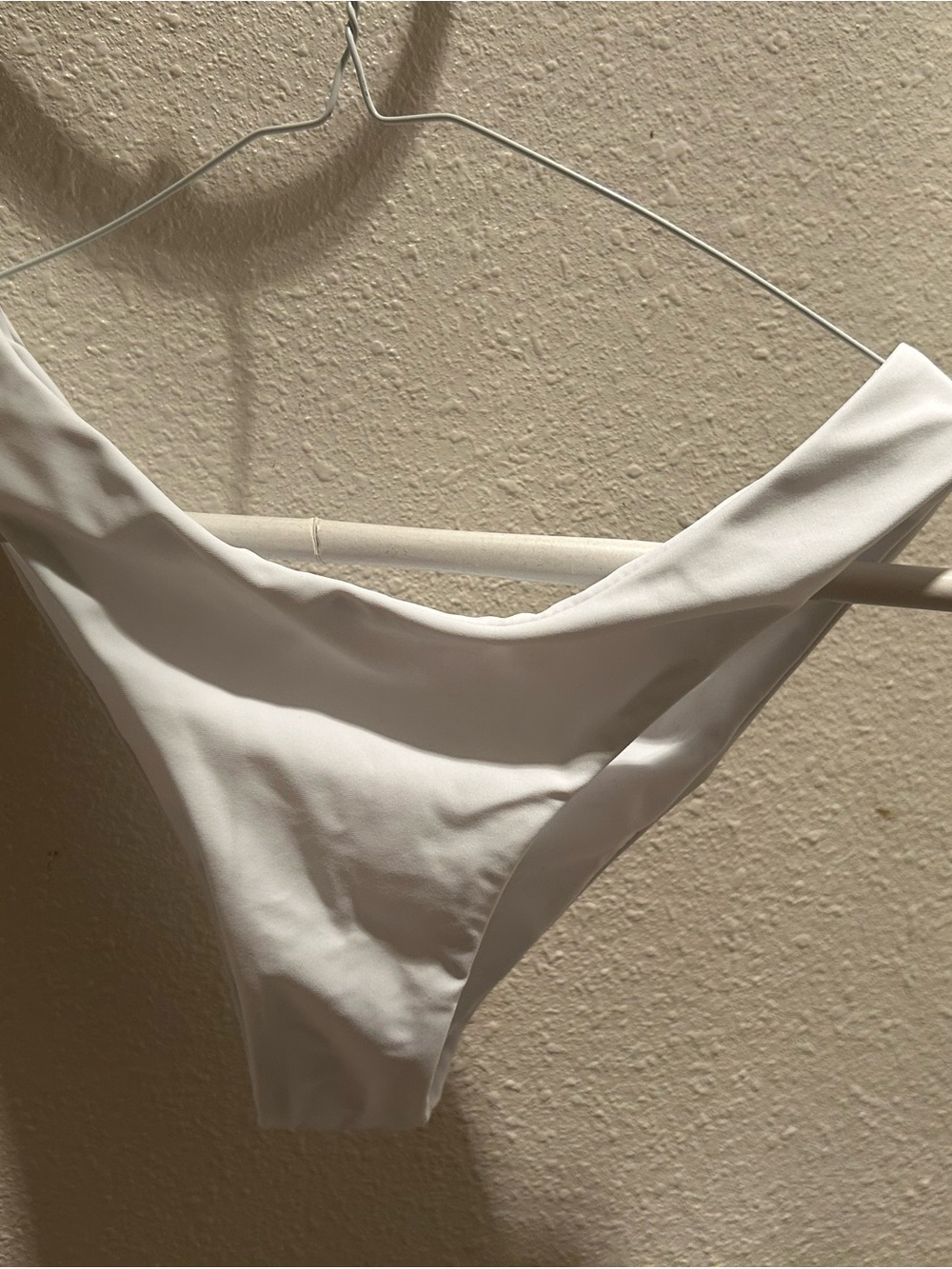 SHEIN White High-Cut Bikini Bottom
